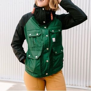 Topo designs women’s mountain jacket (royal and navy blue)